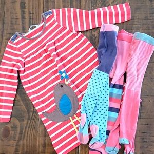 Baby Boden dress and tights